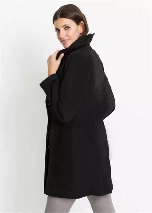 Дамско черно елегантно палто