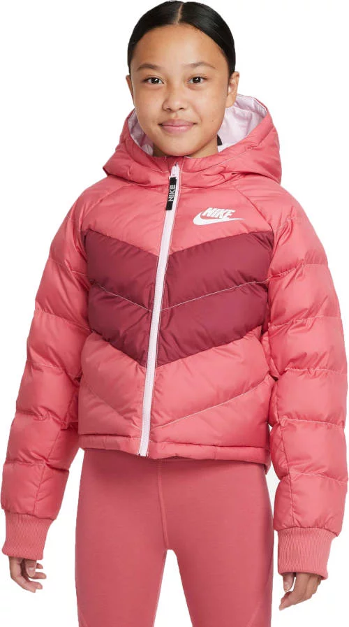 Момичета розово зимно яке за планините Nike